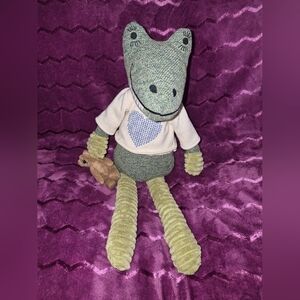 Anthropologie Ally The Alligator Plush Toy With Teddy Bear